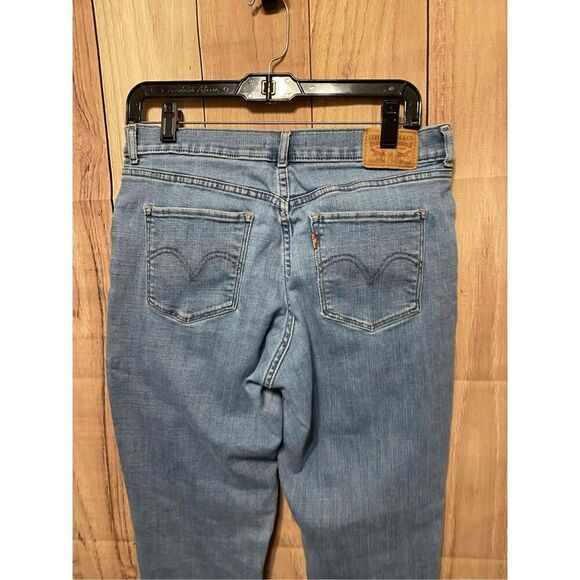Levis size 30 blue classic crop jeans denim womens pants - Picture 5 of 6